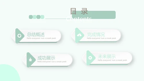 绿色小清新护士长年年终总结动态PPT