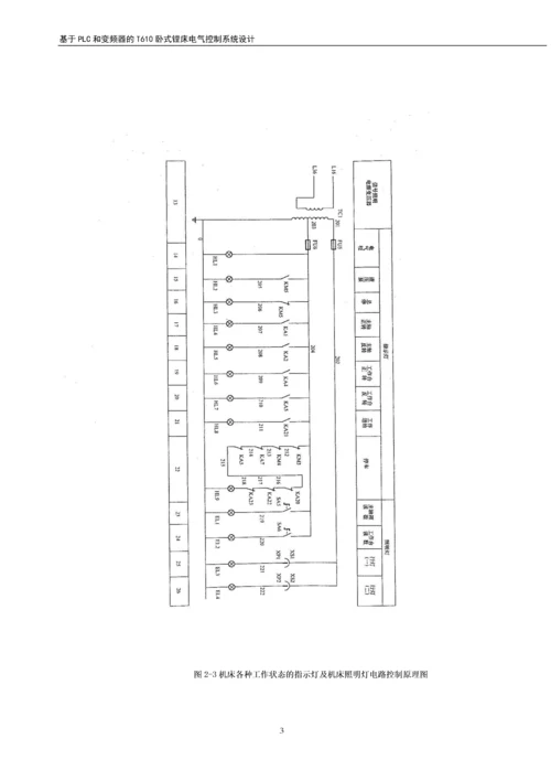 基于PLC和变频器的T610卧式镗床电气控制系统设计-中期论文.docx