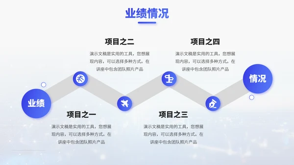 蓝色科技风工作汇报述职报告年中总结答辩演讲汇报PPT模板