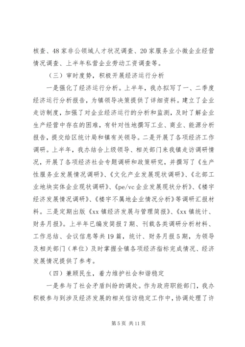 经发办上半年工作总结及下半年工作计划 (2).docx