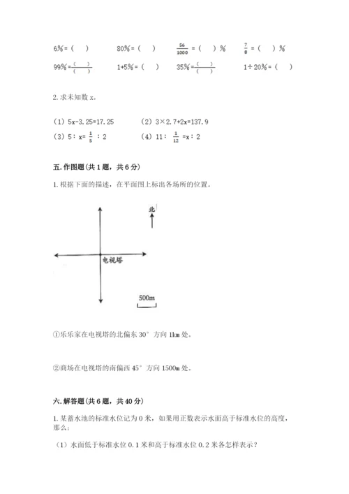 北师大版六年级下册数学 期末检测卷及参考答案【突破训练】.docx