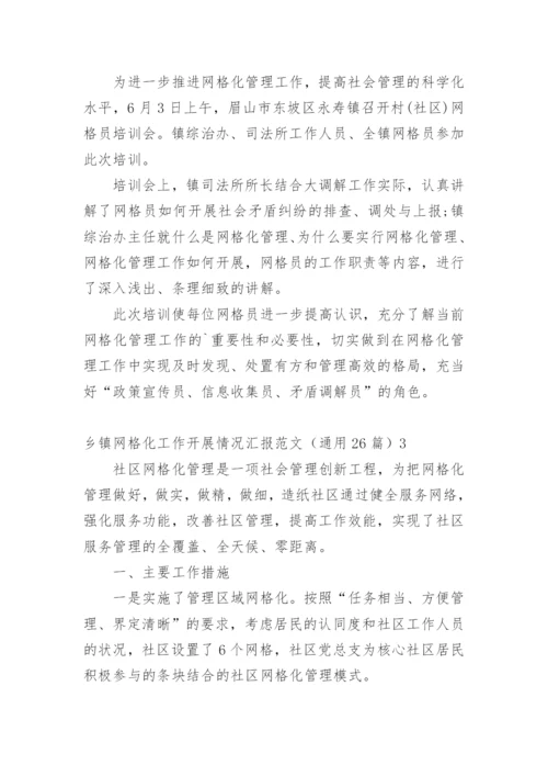乡镇网格化工作开展情况汇报.docx