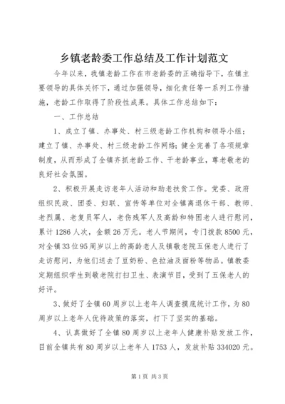 乡镇老龄委工作总结及工作计划范文.docx