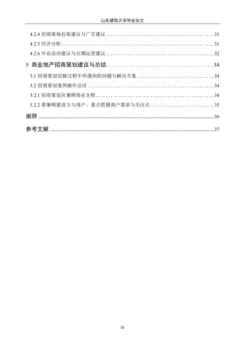 商业地产招商策划研究——本科毕业论文.docx