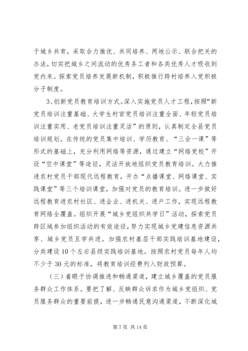 组建一体化党建促基层组织建设意见.docx