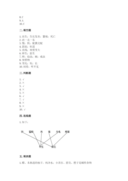 教科版三年级下册科学期末测试卷（b卷）.docx