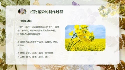 植物拓染非遗传承通用PPT模板