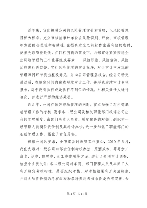 公司内部审计经验交流.docx