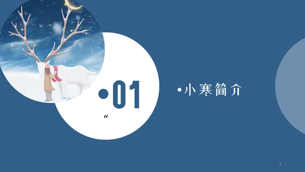 简约传统节日二十四节气小寒通用PPT模板