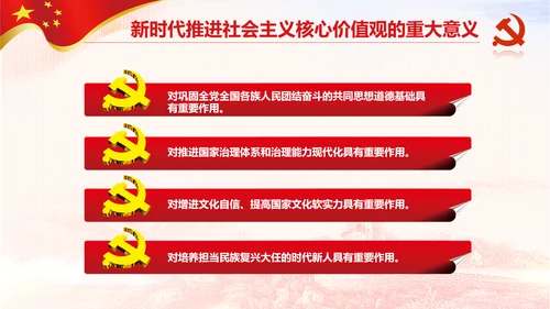 新时代培育社会主义核心价值观PPT模板
