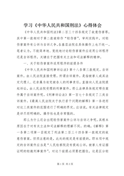 学习《中华人民共和国刑法》心得体会 (5).docx