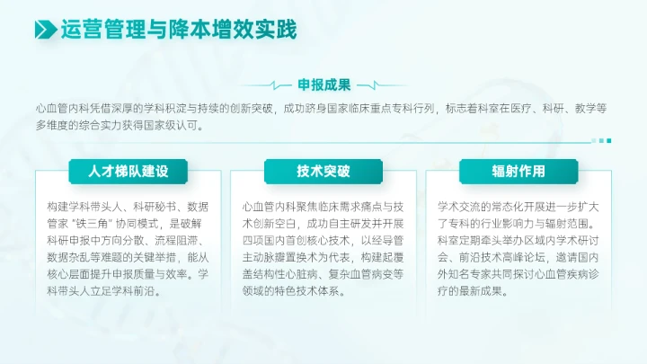 青色简约风医疗行业工作总结PPT模板