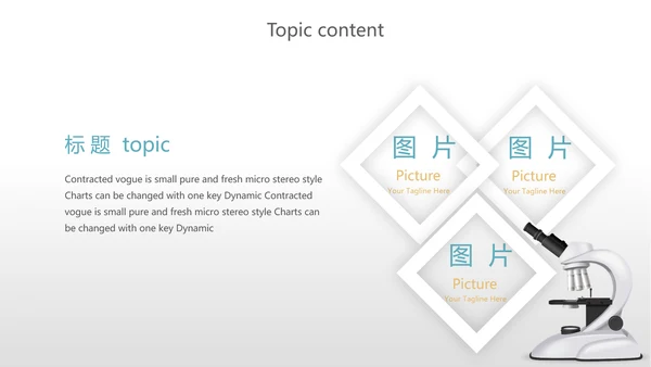 化学实验室培训显微镜教学动态PPT模板