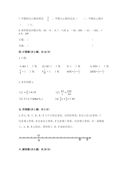 沪教版小学数学六年级下册期末检测试题附参考答案【培优】.docx