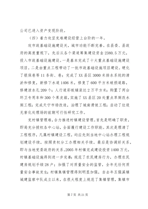 县建设局局长在全县建设系统工作会议上的讲话.docx