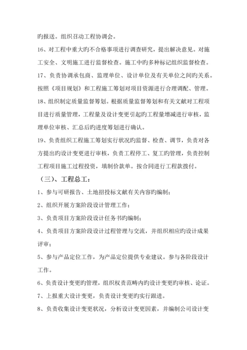 地产公司各部门职能及各岗位基本职责.docx