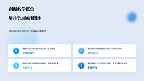 培训行业教学创新汇报PPT模板