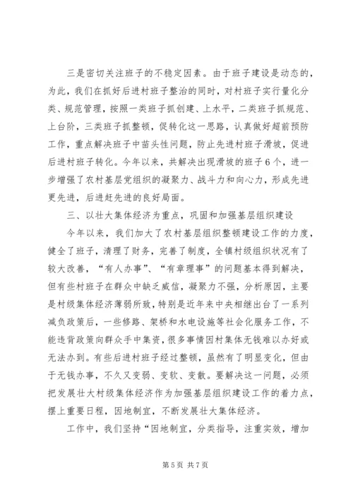 乡镇基层组织建设座谈会汇报材料.docx