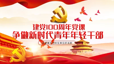 争做新时代青年年轻干部党课培训党政党建党课