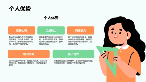 班长竞选个人展示PPT模板