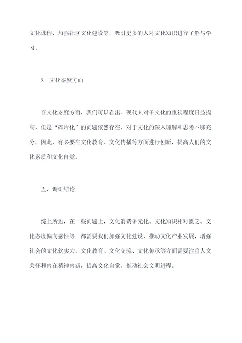 文化类调研报告
