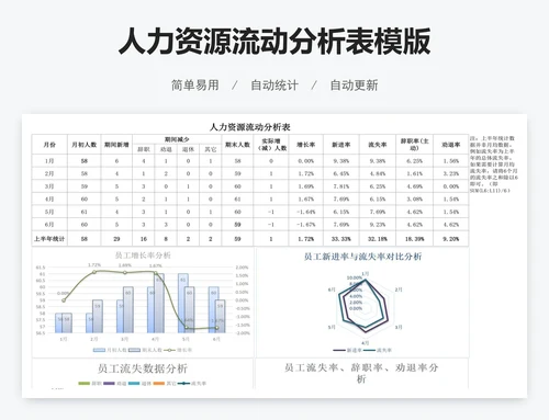 人力资源流动分析表模版