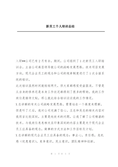 新员工个人培训总结.docx