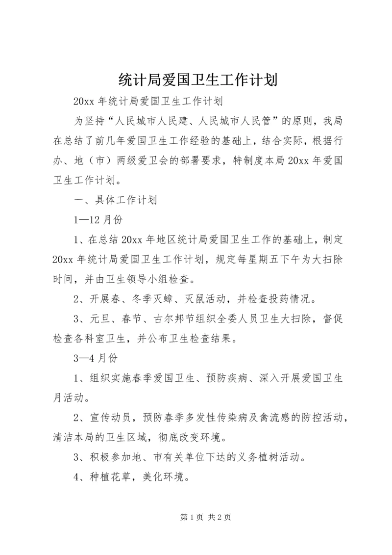 统计局爱国卫生工作计划 (2).docx