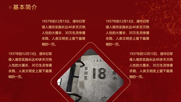 国家公祭日勿忘国耻铭记历史PPT模板