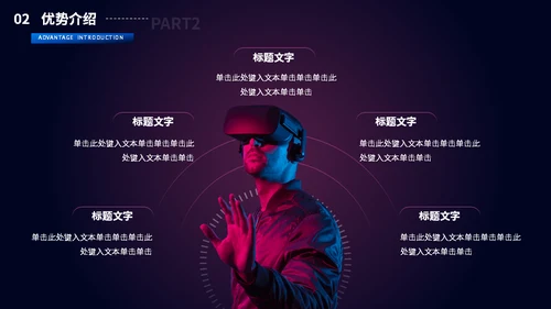 元宇宙VR游戏虚拟现实智能设备通用PPT模板