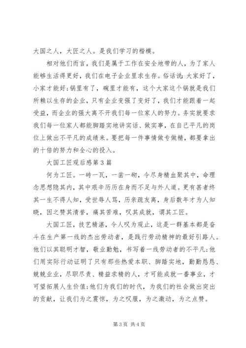 大国工匠观后感三篇.docx