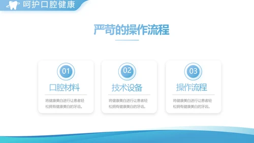 蓝色简约牙科宣传介绍工作总结汇报动态PPT