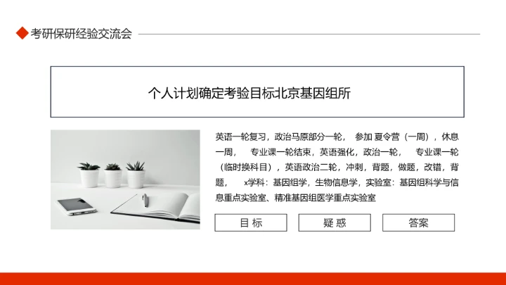 考研保研经验交流会动态PPT