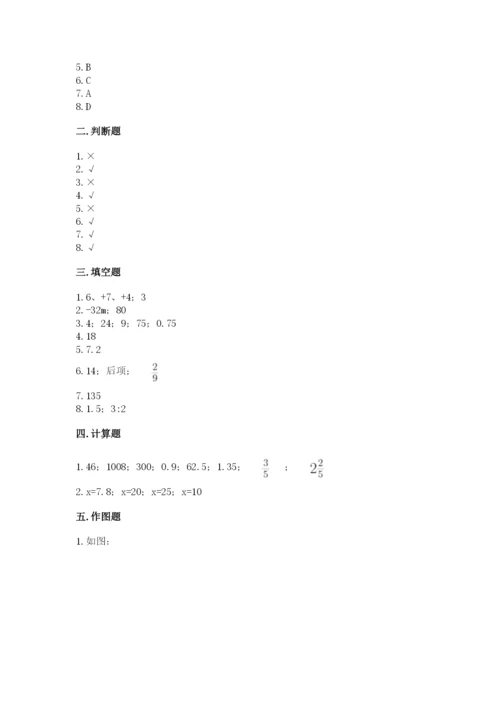 冀教版小学六年级下册数学期末综合素养测试卷含答案（综合卷）.docx