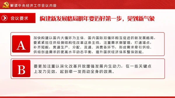 中央经济工作会议内容学习解读党课PPT模板