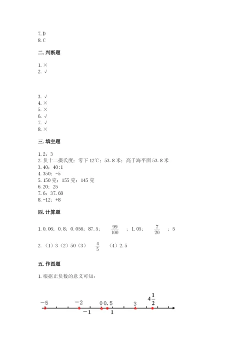冀教版六年级下册期末真题卷含答案（模拟题）.docx
