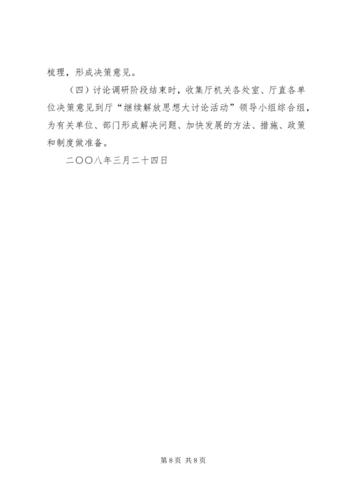 开展继续解放思想大讨论活动第一阶段工作情况汇报 (3).docx