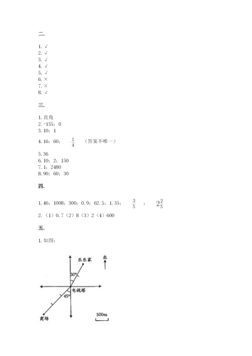 青岛版六年级数学下册期末测试题（典优）.docx