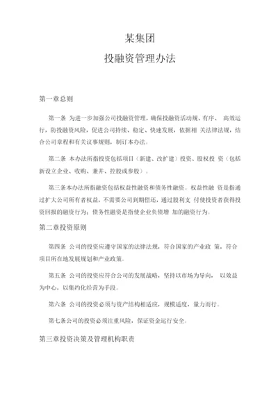 某集团公司投融资管理办法.docx