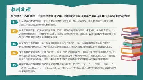 绿色插画风阅读教学设计多文本阅读教学设计课件PPT模版读书