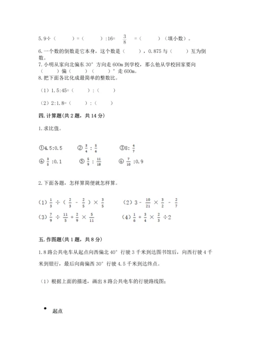 小学数学六年级上册期末测试卷含答案【轻巧夺冠】.docx