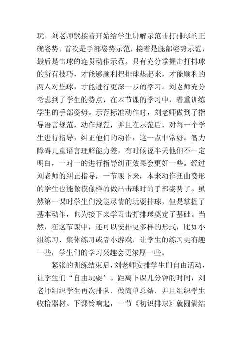 听运动与保健初识排球心得