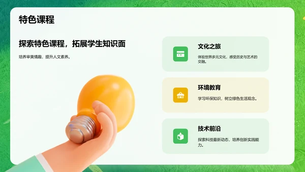 绿色卡通风欢迎新同学PPT模板