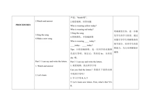Unit 6 Colours   C  Letter time,Song time , Checko