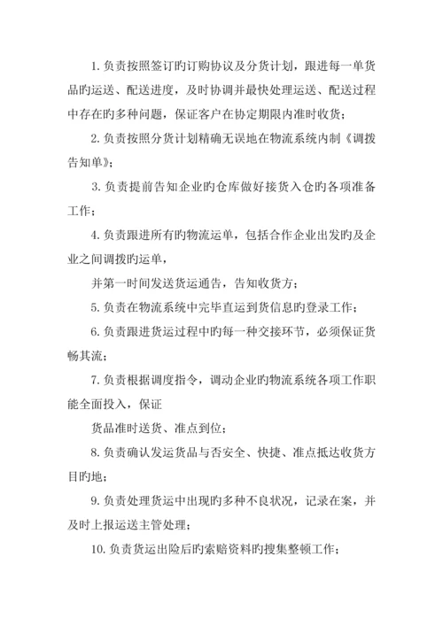 中小物流公司岗位职责运营部.docx