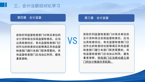 2024新修订中华人民共和国会计法新旧对比学习解读PPT