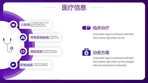 蓝色医疗病例汇报工作总结动态PPT模板