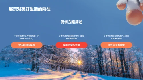 蓝色3D创意小雪习俗与文化传承PPT模板