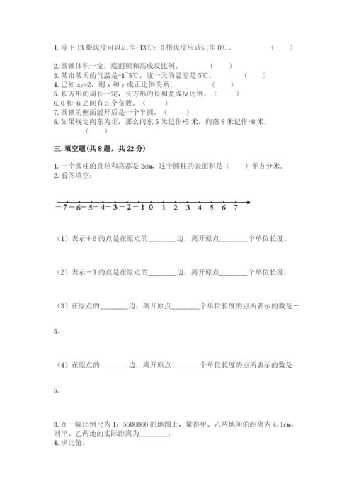 六年级下册数学期末测试卷（达标题）word版.docx