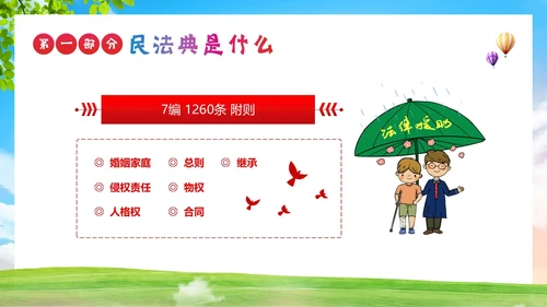 民法典进校园民法典法律教育主题班会PPT课件